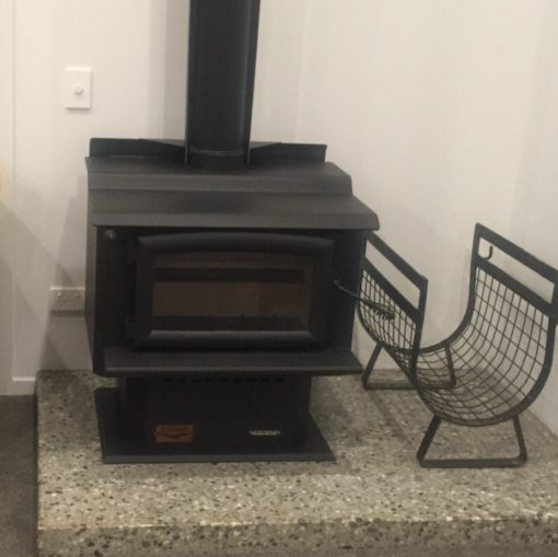 polished concrete fire hearth by precast concrete dunedin nz