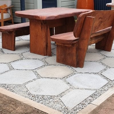 hexagonal paving precast concrete pavers dunedin