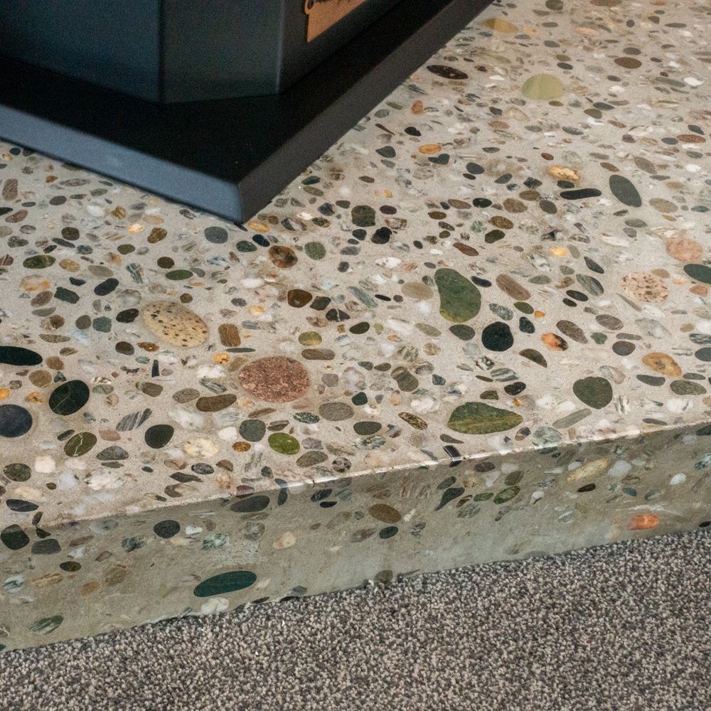 Custom Polished Concrete Hearth